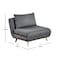 Flash Furniture Shaw Convertible Tri-Fold Sleeper Chair w/ Pillow, Channel Stitching and Hideaway Legs in Dark Gray BO-BS-BS031-DKGRY-GG - alternate 9